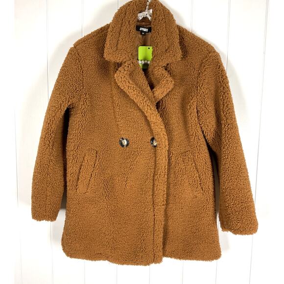 Apparis Kids Anouch Sherpa Teddy Coat in Camel Size 16 NWT - Picture 1 of 7